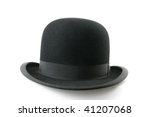 A Stylish Black Bowler Hat  ...