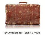 Old Vintage Suitcase Isolated...