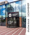 Small photo of BIRMINGHAM,UK - MAY 28, 2019: Entrance and Sign for Birmingham Repertory Theatre in Broad Steet