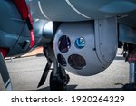 Camera sensor pod under a surveillance aircraft