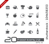 food icons   set 1 of 2   ... | Shutterstock .eps vector #104658353