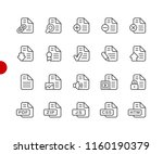 documents icons   set 1 of 2    ... | Shutterstock .eps vector #1160190379