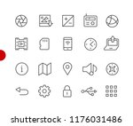 web   mobile icons    red point ... | Shutterstock .eps vector #1176031486