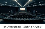 auditorium cinema room scene, 3d illustration