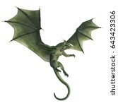 Green Dragon 3d Illustration