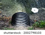 Road Culvert In The Winter. The ...