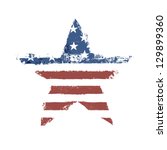 The American Flag Print As Star ...