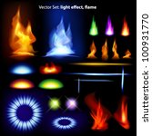 Vector Set  Light Effect  Flame ...