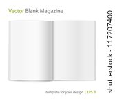 vector blank magazine spread on ... | Shutterstock .eps vector #117207400