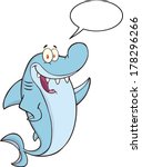 Happy Shark Cartoon Character...