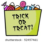 cartoon halloween bucket of... | Shutterstock .eps vector #52457461