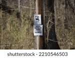 Small photo of BUSSEY BRAKE WILDLIFE MANAGEMENT AREA LOUISIANAUSA – FEBRUARY 28 2022: Sign posted by the Louisiana Department of Wildlife and Fisheries forbidding hunting, shooting, and trapping in the fishing area