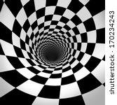 Black And White Spiral. 3d