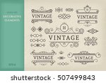 calligraphic design elements.... | Shutterstock .eps vector #507499843