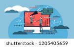 affiliate marketing flat vector ... | Shutterstock .eps vector #1205405659