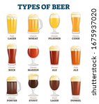 types of beer vector... | Shutterstock .eps vector #1675937020