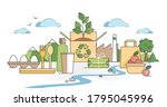 green packaging using natural... | Shutterstock .eps vector #1795045996