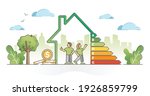 energy efficient house with... | Shutterstock .eps vector #1926859799