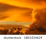 Glowing Clouds At Sunset In...