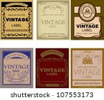 set of vintage labels | Shutterstock .eps vector #107553173