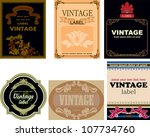 set of vintage labels | Shutterstock .eps vector #107734760