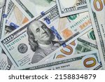 One Hundred Dollars banknotes, financial background. USD, The United States official currency