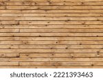 Small photo of Wooden wall made of uncolored planks, flat background photo texture