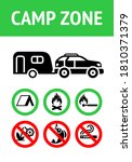 camping allowed sign  modern... | Shutterstock .eps vector #1810371379