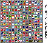 flags of the world  rounded... | Shutterstock .eps vector #220681696
