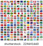 flags of world  flat vector... | Shutterstock .eps vector #224641660