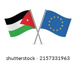 jordan and european union... | Shutterstock .eps vector #2157331963