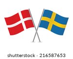danish and swedish flags.... | Shutterstock .eps vector #216587653