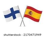 finland and spain crossed flags.... | Shutterstock .eps vector #2170471949