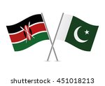 kenyan and pakistani flags.... | Shutterstock .eps vector #451018213