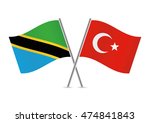 tanzania and turkish flags.... | Shutterstock .eps vector #474841843