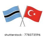 botswana and turkey flags.... | Shutterstock .eps vector #778373596