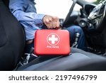 First Aid Kit In Car. Medical Health