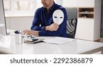 Small photo of Deceit Cheating Sleazy Salesman Dealer In Office