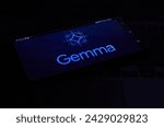 Small photo of DALLAS, TX USA - FEBRUARY 22, 2024: A cellphone with Google Gemma logo. Google Gemma makes cutting-edge AI technology accessible to everyone with its family of lightweight open models.