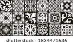 set of 18 tiles azulejos in... | Shutterstock .eps vector #1834471636