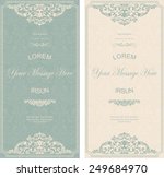 set of antique greeting cards ... | Shutterstock .eps vector #249684970