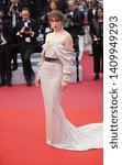 Small photo of CANNES, FRANCE. May 24, 2019: Milla Jovovich at the gala premiere for "Sybil" at the Festival de Cannes.
