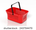 empty shopping hand basket... | Shutterstock . vector #243704470