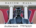 Statue of Abraham Lincoln in front of Bascom Hall at Wisconsin University