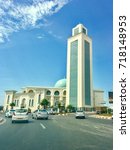 Small photo of ORAN, ALGERIA - SEP 15, 2017: Abdelhamid Ben Badis Mosque was inaugurated in Oran, Algeria in 2015. Mosque has become an inescapable reference with its particular architectural style.