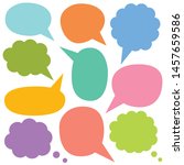 colorful vector speech and... | Shutterstock .eps vector #1457659586