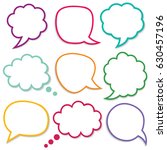 speech and thought bubbles ... | Shutterstock .eps vector #630457196