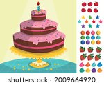 delicious triple layer cake... | Shutterstock .eps vector #2009664920