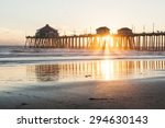 Huntington Beach Pier Sunset At ...