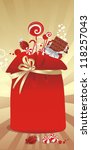 holiday composition   a gift... | Shutterstock . vector #118257043
